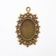 Pendant Blank #33 - 49mm Oval - Bronze Finish - Pack of 1