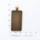 Pendant Blank #36 - 49mm Rectangle - Bronze Finish - Pack of 1