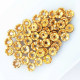 Spacer Beads 6mm - Rhinestones Golden - 5gms