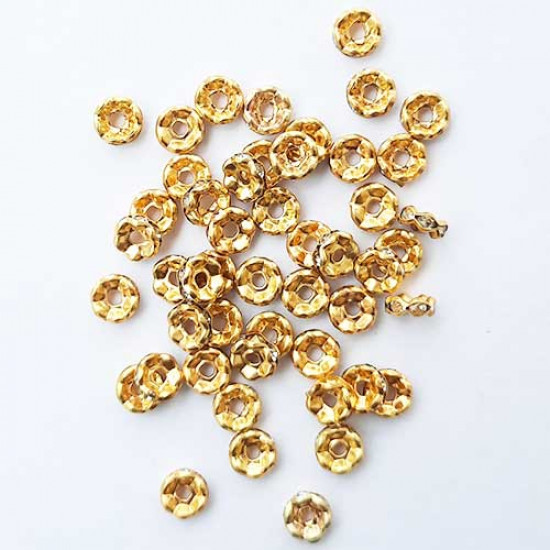 Buy 6mm Golden Spacer Beads With Rhinestones Online. COD. Low Prices. Free Shipping. Premium Quality