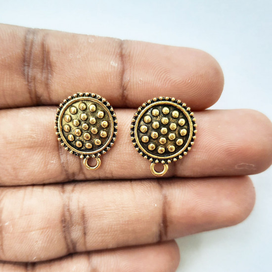 Gold filled circle Ear Studs earrings  4 10 30 pieces 20OFF  Gold Round Earrings  studs with Loop  gold fill earrings stud post  Jewellery Making   Material Craft Supplies  Earring Components  OR 0028   GOLD FILLED  CREATIONS