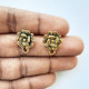 Earring Studs Design #15 - Antique Golden - 1 Pair