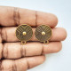 Earring Studs Design #22 - Antique Golden - 2 Pairs