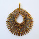 Pendant #15 - 67mm - Antique Golden - Pack of 1