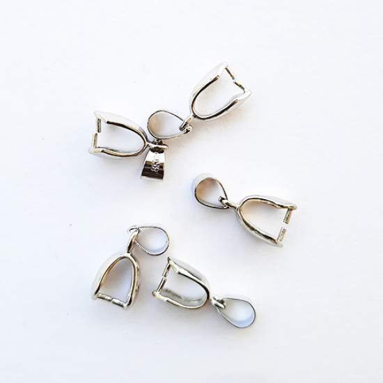 Bails 18mm Design #12 - Triangular Silver Finish - 5 Bails