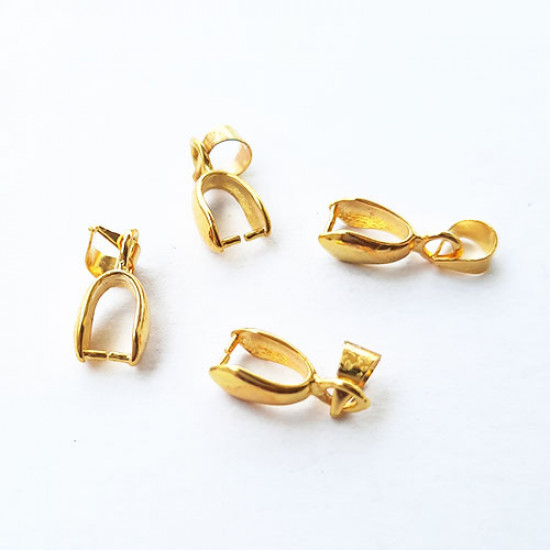 Bails 16mm Design #14 - Triangular Golden Finish - 5 Bails