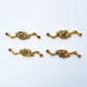 Connectors #73 - 33mm - 1/1 Rings Golden - Pack of 4