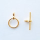 Toggle Clasps #3 - Golden Finish - 2 Sets