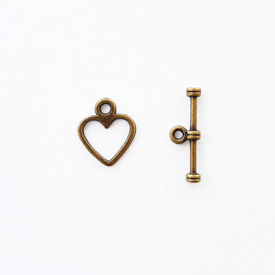 Toggle Clasps #4 - Bronze - 2 Sets