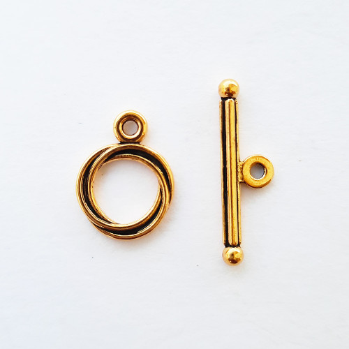 Toggle Clasps #5 - Golden - 2 Sets