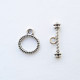 Toggle Clasps #6 - Silver - 2 Sets