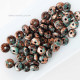 Acrylic Beads 8mm - Disc Vintage Copper - 50 Beads