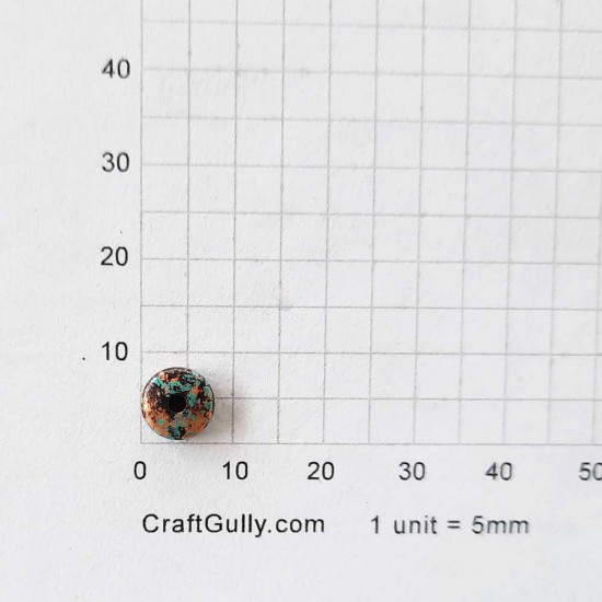 Acrylic Beads 8mm Disc - Vintage Copper - 50 Beads