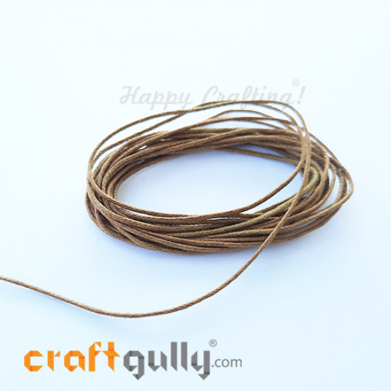 Waxed Cords 1mm - Brown - 3 meters