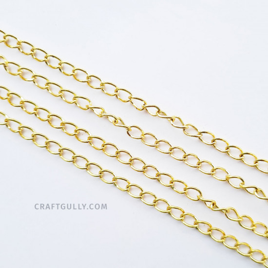 Chains - Oval 6mm - Light Gold Finish - 36inches