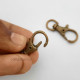 KeyChain Hook #1 - 35mm Lobster Clasp - Bronze - 2 Hooks