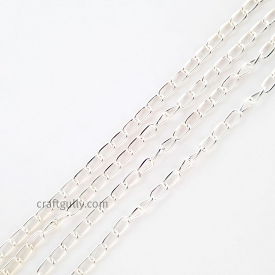 Chains - Oval 7mm - Silver Finish - 36 Inches