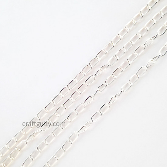 Chains Oval 7mm - Silver Finish - 36 Inches