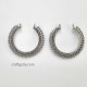 Connectors #102 - 40mm - 2 Rings Antique Silver - Pack of 2