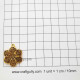 Metal Charms 28mm Flower #23 - Antique Golden - 4 Charms