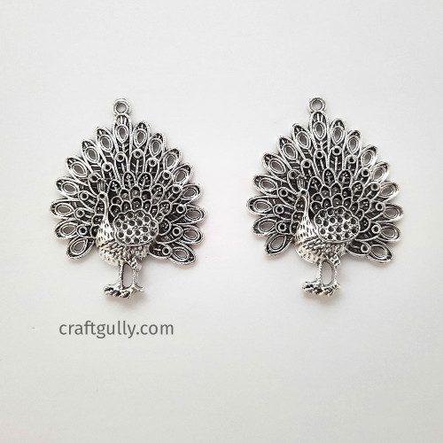 Pendant #32 - 42mm Antique Silver - Pack of 2