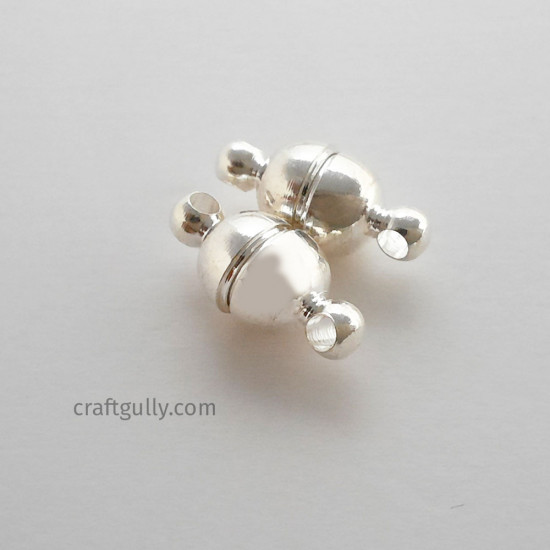 Magnetic Clasps #4 - Silver - 2 Sets