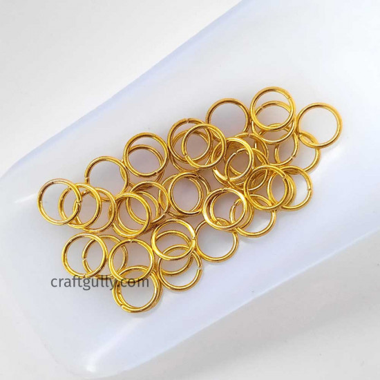 Jump Rings 8mm - 17g Golden Finish - 20gms