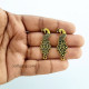 Earring Studs Design #24 - Antique Golden - 2 Pairs