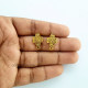 Earring Studs Design #25 - Antique Golden - 5 Pairs