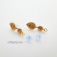 Earring Studs Design #26 - Antique Golden - 2 Pairs