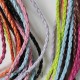 Necklace Cords - Faux Leather - Braided - Green
