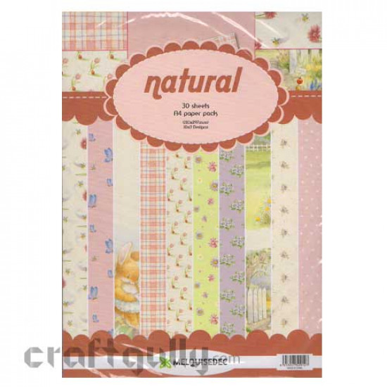 Pattern Paper A4 - Natural - Pack of 30