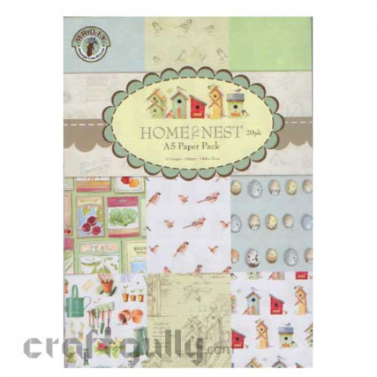 Pattern Paper A5 - Home to Nest - Pack of 20