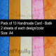Handmade Card Stock A4 - Batik - Pack of 10