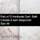 Handmade Card Stock A4 - Metallic Batik - Pack of 10