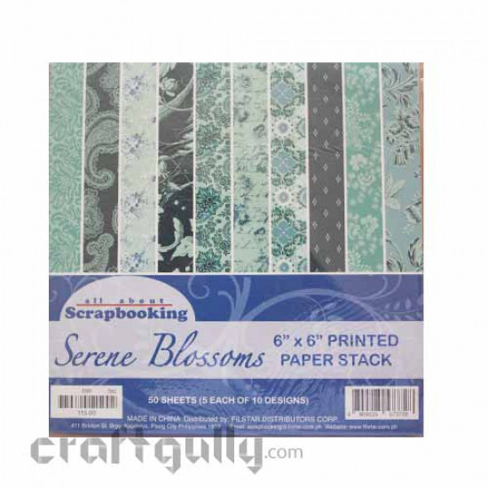 Pattern Paper 6x6 - Serene Blossoms - Pack of 50