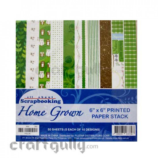 Pattern Paper 6x6 - Home Grown - Pack of 50