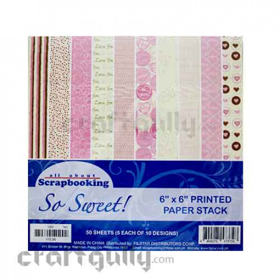 Pattern Paper 6x6 - So Sweet - Pack of 50