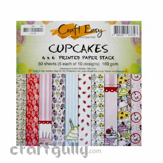 Pattern Paper 6x6 - Cup Cakes - Pack of 50