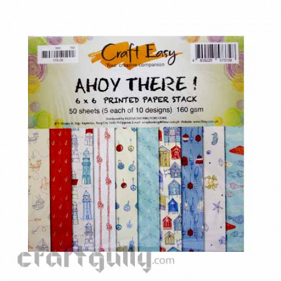 Pattern Paper 6x6 - Ahoy There - Pack of 50