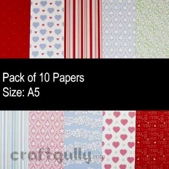 Pattern Paper A5 - Pastel Prints - Pack of 10