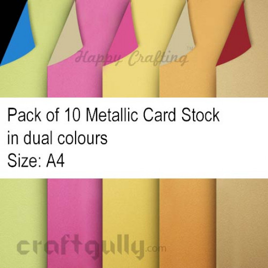 CardStock A4 - Metallic Dual Assorted - Pack of 10