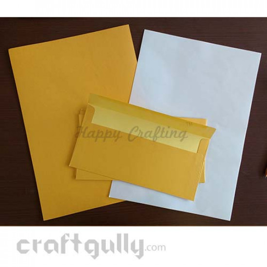 Invitation Kits - Card Stock A4 Metallic - Golden