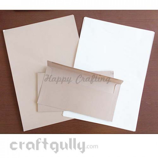 Invitation Kits - Card Stock A4 Metallic - Light Brown
