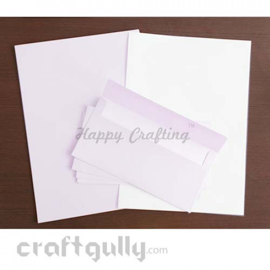 Invitation Kits - Card Stock A4 Metallic - Pastel Lilac