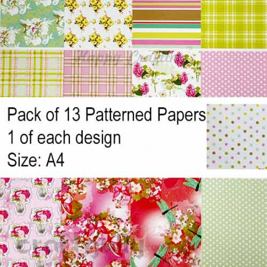 Pattern Paper A4 - Summer Fun - Pack of 13
