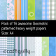 Pattern Paper A4 - Geometric - Pack of 16