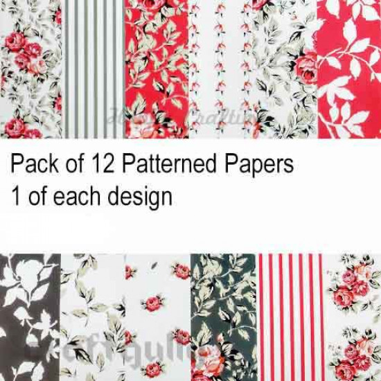 Pattern Paper A5 - Wallpapers - Pack of 12