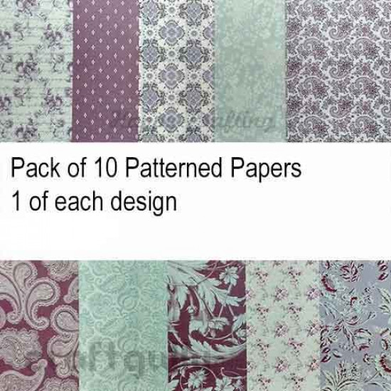 Pattern Paper 6x6 - Serene Blossoms - Pack of 10