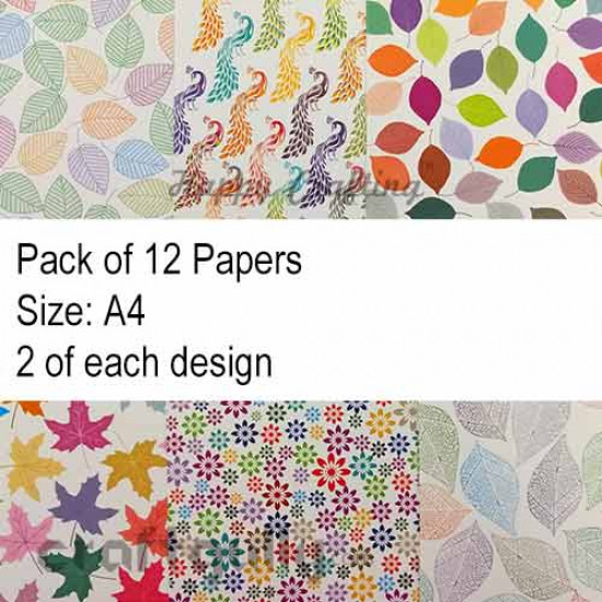 Pattern Paper A4 - Nature - Pack of 12